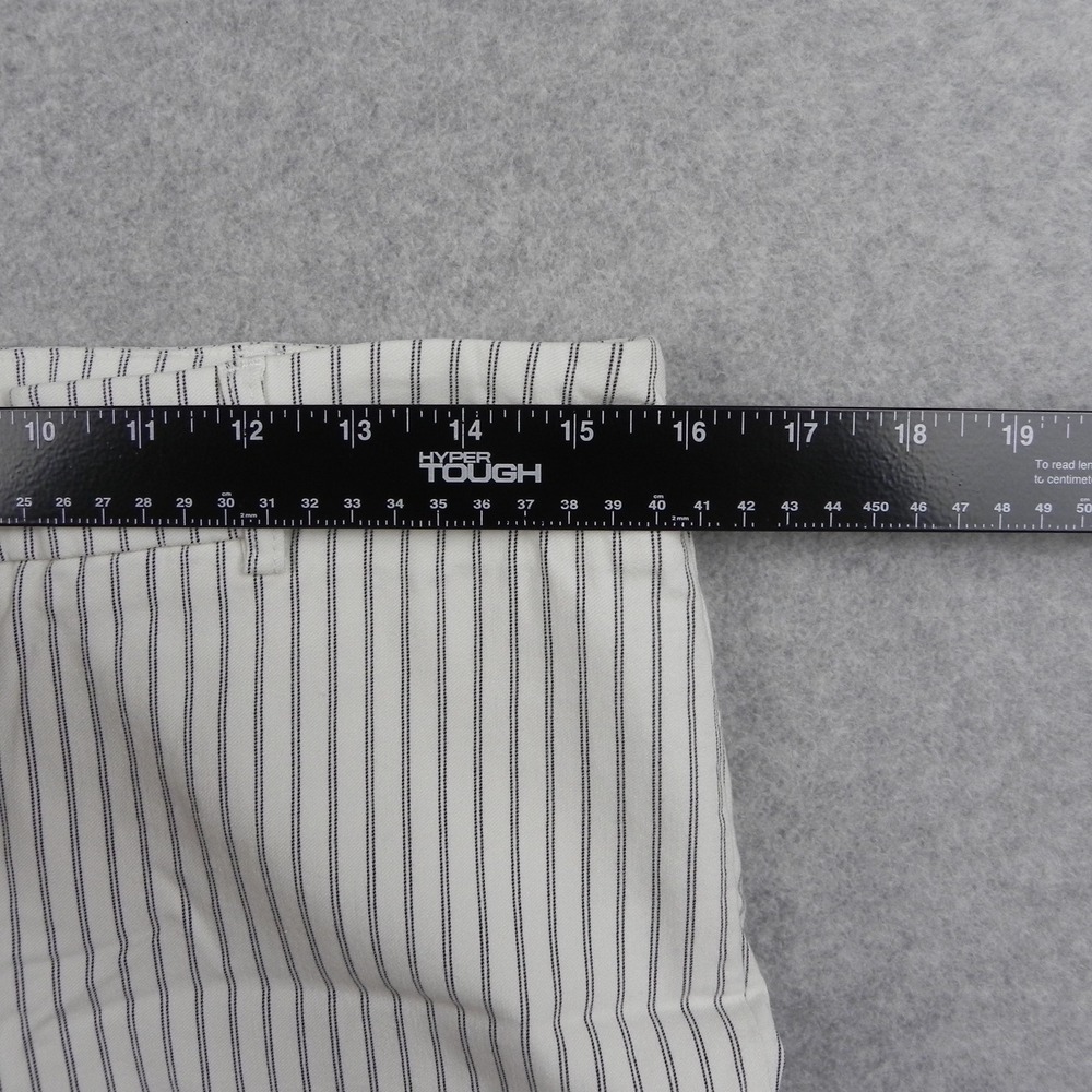 Mercer & Madison Pants Womens 10 Ankle Tapered Slim Leg Stretch White Striped - Picture 6 of 11